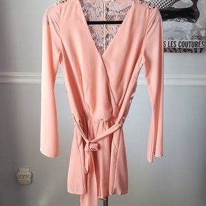 One piece romper, size S, peach color